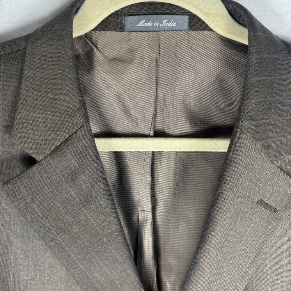 Vintage Oscar de la Renta Wool Blazer 44S Pinstrip Sport Coat, Classic, Designer - Picture 2 of 14